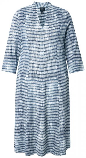 Ulla Popken 847643 Rochie din jerseu în dungi Bleumarin - Rochii din jerseu - 