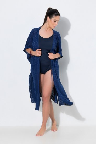 Ulla Popken 847654 Rochie imprimată Bleumarin - Caftane - 