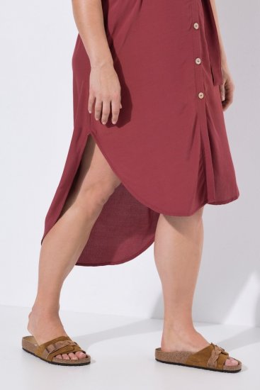 Ulla Popken 847797 Rochie tip cămașă Roșu rugină - Rochii tip cămașă - 
