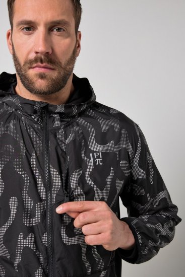 Jay-Pi 847852 Jachetă outdoor ultraușoară cu imprimeu reflectorizant Neagră - Geci - Geci Bărbați Mărimi Mari