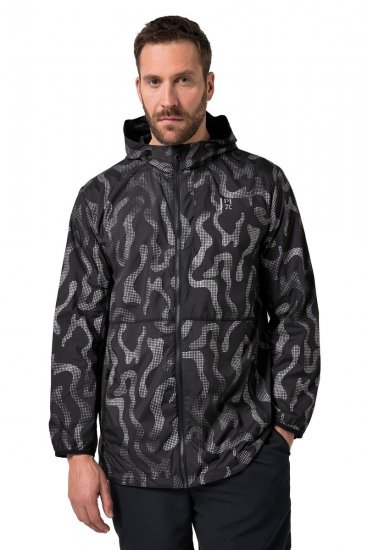 Jay-Pi 847852 Jachetă outdoor ultraușoară cu imprimeu reflectorizant Neagră - Geci - Geci Bărbați Mărimi Mari