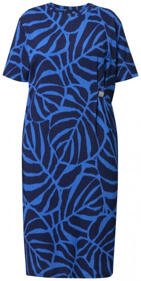 Ulla Popken 848162 Rochie midi imprimată Bleumarin - Rochii midi - Rochii midi la marimi mari