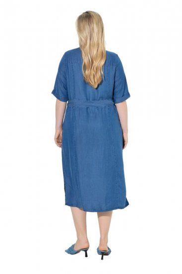Ulla Popken 848491 Rochie tip cămașă Albastru denim - Rochii midi - Rochii midi la marimi mari