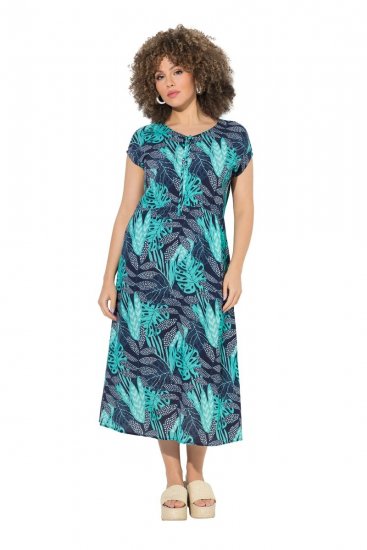 Ulla Popken 848696 Rochie imprimată Bleumarin - Rochii de vară - Rochii de vară marimi mari