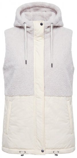 Ulla Popken 848729 Vestă cu glugă Alb unt - Veste - 