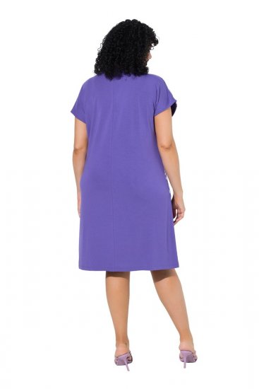 Ulla Popken 849033 Rochie din șifon imprimată Lila - Rochii - Rochii pentru toate mărimile