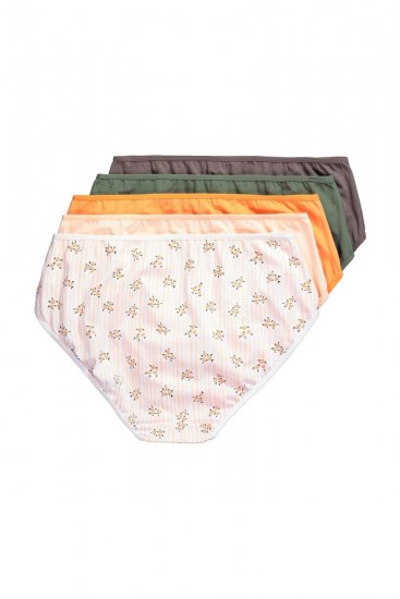 Ulla Popken 849098 Chiloți cu flori set de 6 Portocaliu - Chiloți - 
