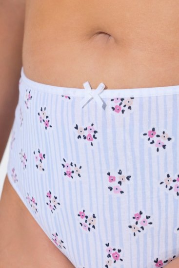 Ulla Popken 849098 Chiloți cu flori set de 5 Albastru deschis - Chiloți - 