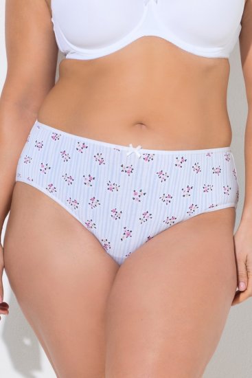 Ulla Popken 849098 Chiloți cu flori set de 5 Albastru deschis - Chiloți - 