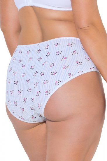 Ulla Popken 849098 Chiloți cu flori set de 5 Albastru deschis - Chiloți - 