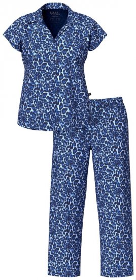 Ulla Popken 849144 Pijama cu imprimeu animal Bleumarin - Pijamale/Haine de casă - 
