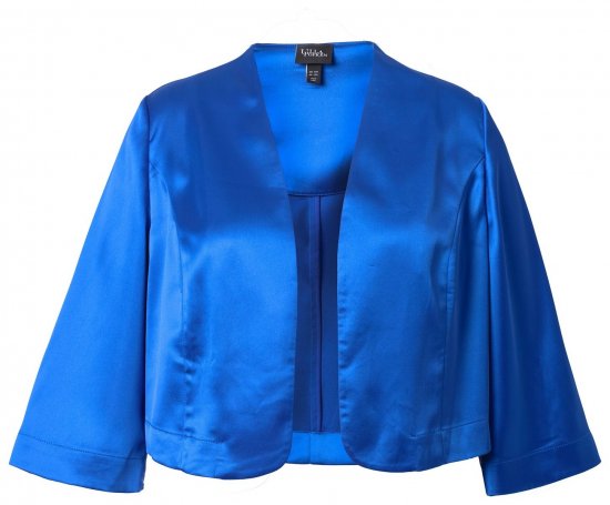 Ulla Popken 849457 Bolero Albastru regal - Geci - Jachete de damă marimi mari