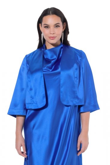 Ulla Popken 849457 Bolero Albastru regal - Geci - Jachete de damă marimi mari