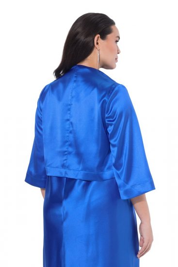Ulla Popken 849457 Bolero Albastru regal - Geci - Jachete de damă marimi mari