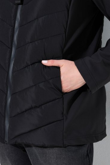 Ulla Popken 849472 Geacă matlasată Neagră - Geci - Jachete de damă marimi mari