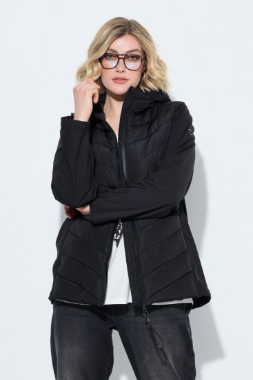 Ulla Popken 849472 Geacă matlasată Neagră - Geci - Jachete de damă marimi mari