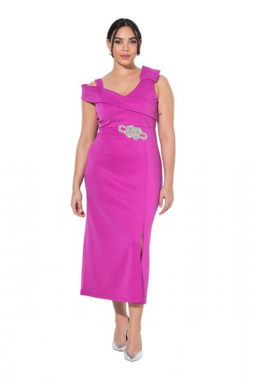Ulla Popken 849508 Rochie de seară Lila - Rochii de seară - Rochii de seară marimi mari