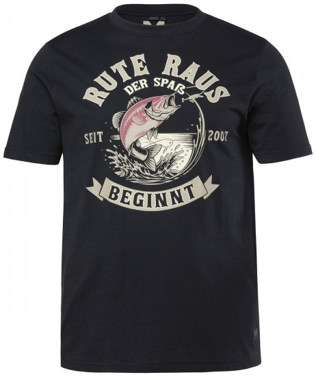 Men+ 547 Tricou Rute Raus Neagră - Tricouri - Tricouri Bărbați Mărimi Mari