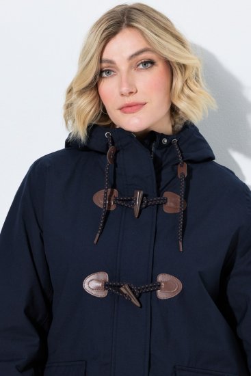 Ulla Popken 849619 Geacă HYPRAR impermeabilă cu căptușeală teddy Bleumarin - Geci - Jachete de damă marimi mari