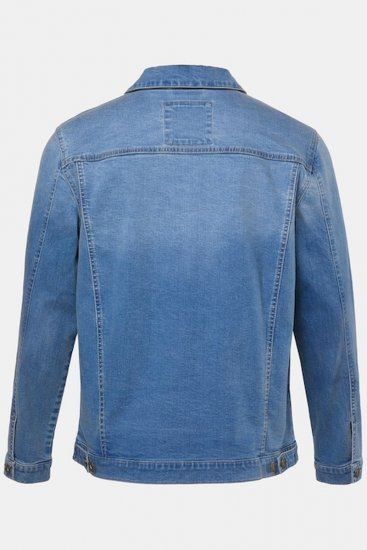 JP1880 849703 Geacă de blugi cu multe buzunare Albastru indigo - Geci - Geci Bărbați Mărimi Mari