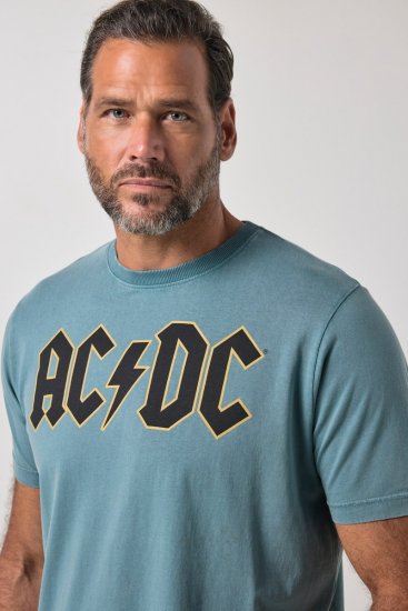 JP1880 849790 AC/DC Classic Logo Tricou Albastru turcoaz - Tricouri cu trupe - Tricouri cu formații rock