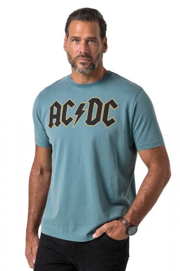 JP1880 849790 AC/DC Classic Logo Tricou Albastru turcoaz - Tricouri cu trupe - Tricouri cu formații rock