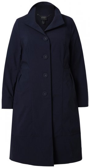 Ulla Popken 849803 Palton elastic cu guler înalt Bleumarin - Paltoane - Paltoane pentru femei la marimi mari