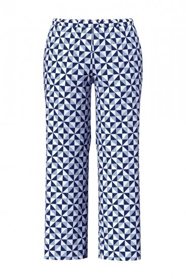 Ulla Popken 849850 Pijama în carouri Albastru deschis - Pijamale/Haine de casă - 
