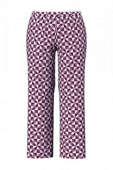Ulla Popken 849850 Pijama în carouri Roșu fructe de pădure - Pijamale/Haine de casă - 