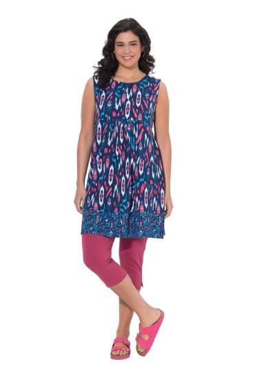 Ulla Popken 849887 Rochie din jerseu fără mâneci Bleumarin - Rochii din jerseu - 