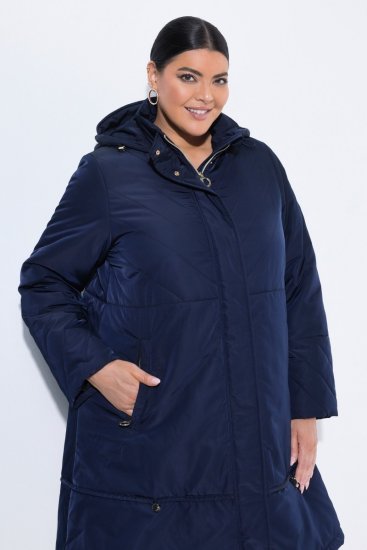 Ulla Popken 849908 Geacă de ploaie Bleumarin - Geci - Jachete de damă marimi mari