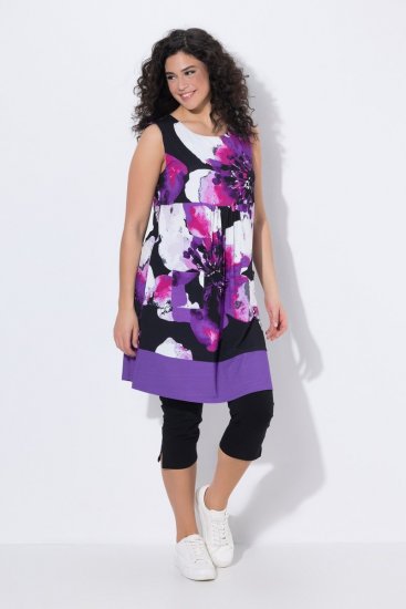 Ulla Popken 850175 Rochie din jerseu fără mâneci cu buzunare Lila - Rochii din jerseu - 