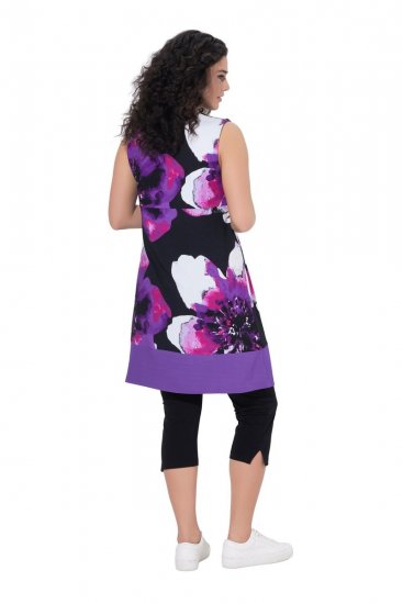 Ulla Popken 850175 Rochie din jerseu fără mâneci cu buzunare Lila - Rochii din jerseu - 