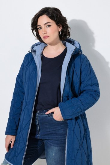 Ulla Popken 850361 Geacă tehnică Albastru denim - Geci - Jachete de damă marimi mari