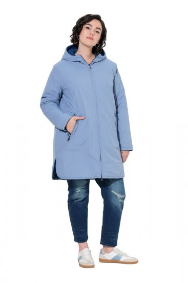 Ulla Popken 850361 Geacă tehnică Albastru denim - Geci - Jachete de damă marimi mari
