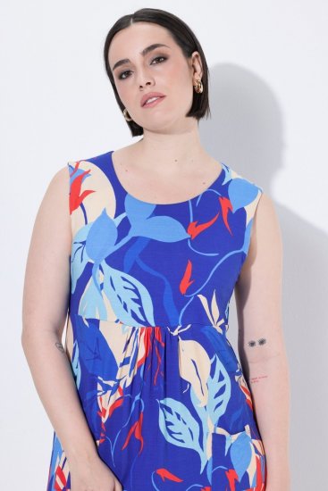 Ulla Popken 850367 Rochie din jerseu imprimată Bleumarin - Rochii din jerseu - 