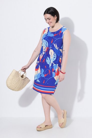 Ulla Popken 850367 Rochie din jerseu imprimată Bleumarin - Rochii din jerseu - 
