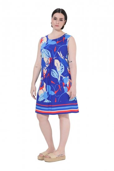 Ulla Popken 850367 Rochie din jerseu imprimată Bleumarin - Rochii din jerseu - 