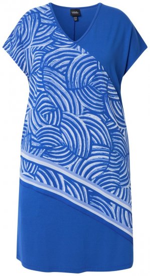 Ulla Popken 850389 Rochie din șifon imprimată Albastru - Rochii - Rochii pentru toate mărimile