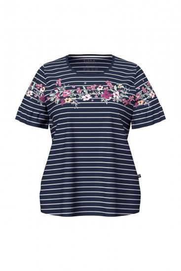 Ulla Popken 850403 Pijama cu flori Bleumarin - Pijamale/Haine de casă - 