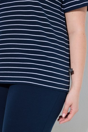 Ulla Popken 850403 Pijama cu flori Bleumarin - Pijamale/Haine de casă - 