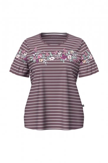 Ulla Popken 850403 Pijama cu flori Maro - Pijamale/Haine de casă - 