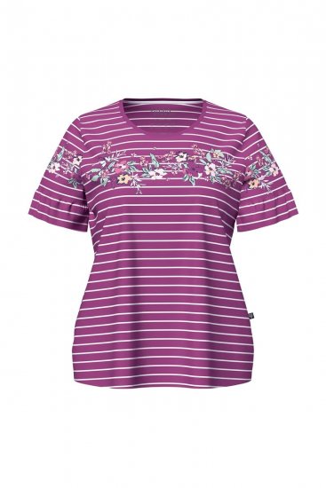 Ulla Popken 850403 Pijama cu flori Violet - Pijamale/Haine de casă - 