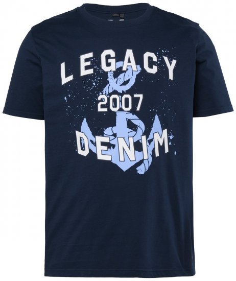 Men+ 440 Tricou Legacy Denim Bleumarin - Tricouri - Tricouri Bărbați Mărimi Mari