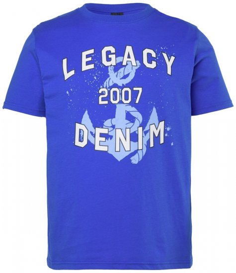 Men+ 440 Tricou Legacy Denim Albastru azuriu - Tricouri - Tricouri Bărbați Mărimi Mari