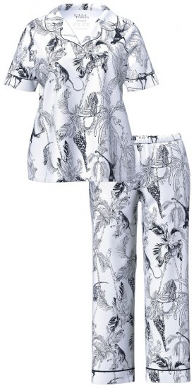 Ulla Popken 850441 Pijama cu model Alb unt - Pijamale/Haine de casă - 