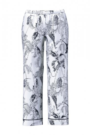 Ulla Popken 850441 Pijama cu model Alb unt - Pijamale/Haine de casă - 