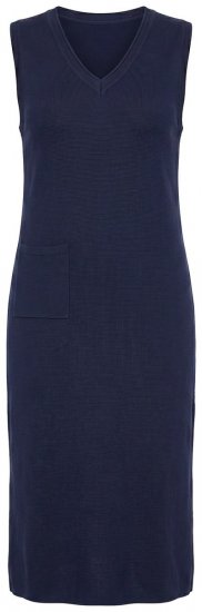 Ulla Popken 850725 Rochie tricotată cu decolteu în V Bleumarin - Rochii tricotate - 