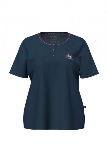 Ulla Popken 850864 Set de pijama din 3 piese în carouri Violet - Pijamale/Haine de casă - 