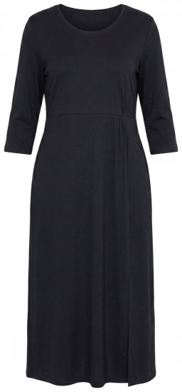 Ulla Popken 850910 Rochie maxi cu mânecă 3/4 Neagră - Rochii maxi - Rochii maxi marimi mari